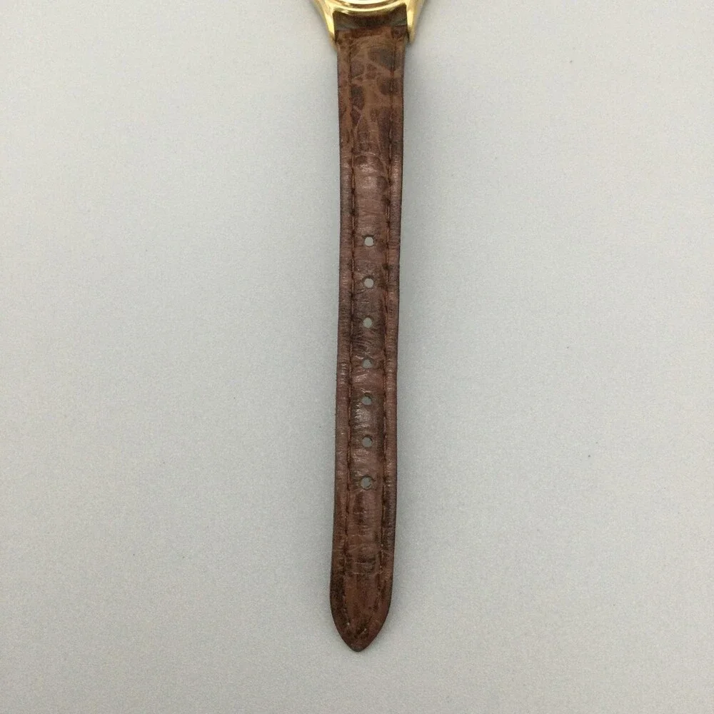 Vintage Pulsar Womens Watch 23mm Gold Tone Leather Date V827-0380 New Battery